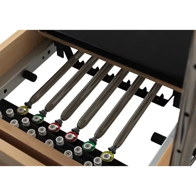 YTYIN خشب القيقب الأبيض بيلاتيس المصلح ترابيز 3 في 1 برج كامل نسخة قصيرة الساق اليوغا لاستوديو البيلاتيس واستخدام المركز الطبي #5