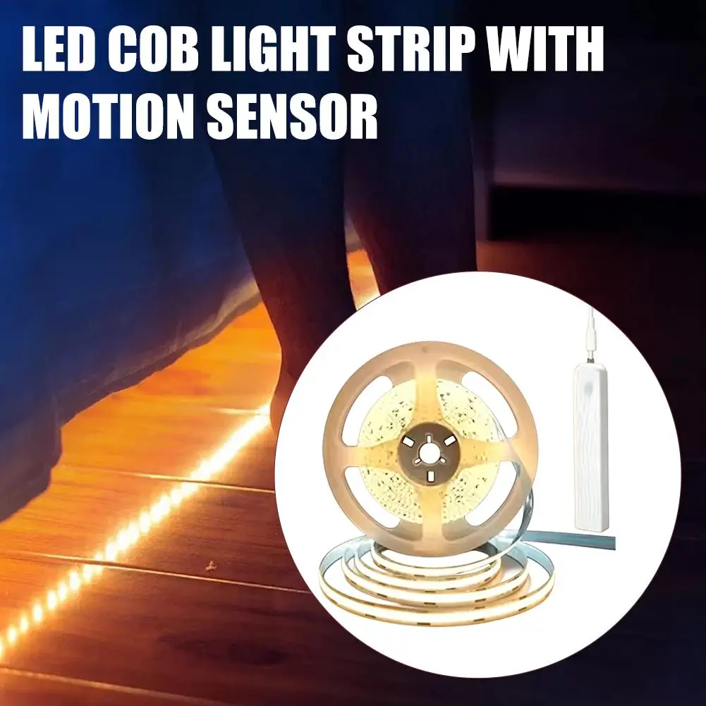 Intelligent Human Body Induction Light Bedroom Night Light Bed Bottom Sensor Light Cabinet Decoration Adhesive Soft Light Strip