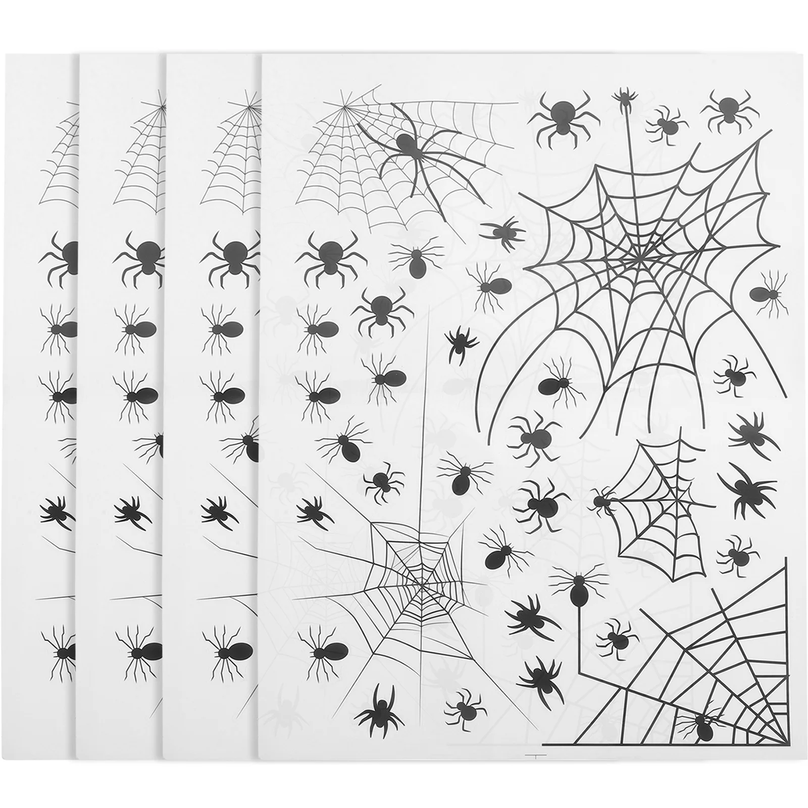

4Pcs Halloween Window Stickers Easy Stick Decorations Festive Party Supplies Window Decals Halloween Haunted House Stickers