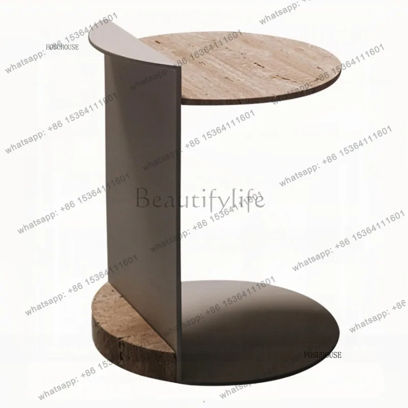 LSAmerican Marble Coffee Table Cafe Furniture Side Table Design Luxury Leisure Cave Stone Coffee Table for Living Room