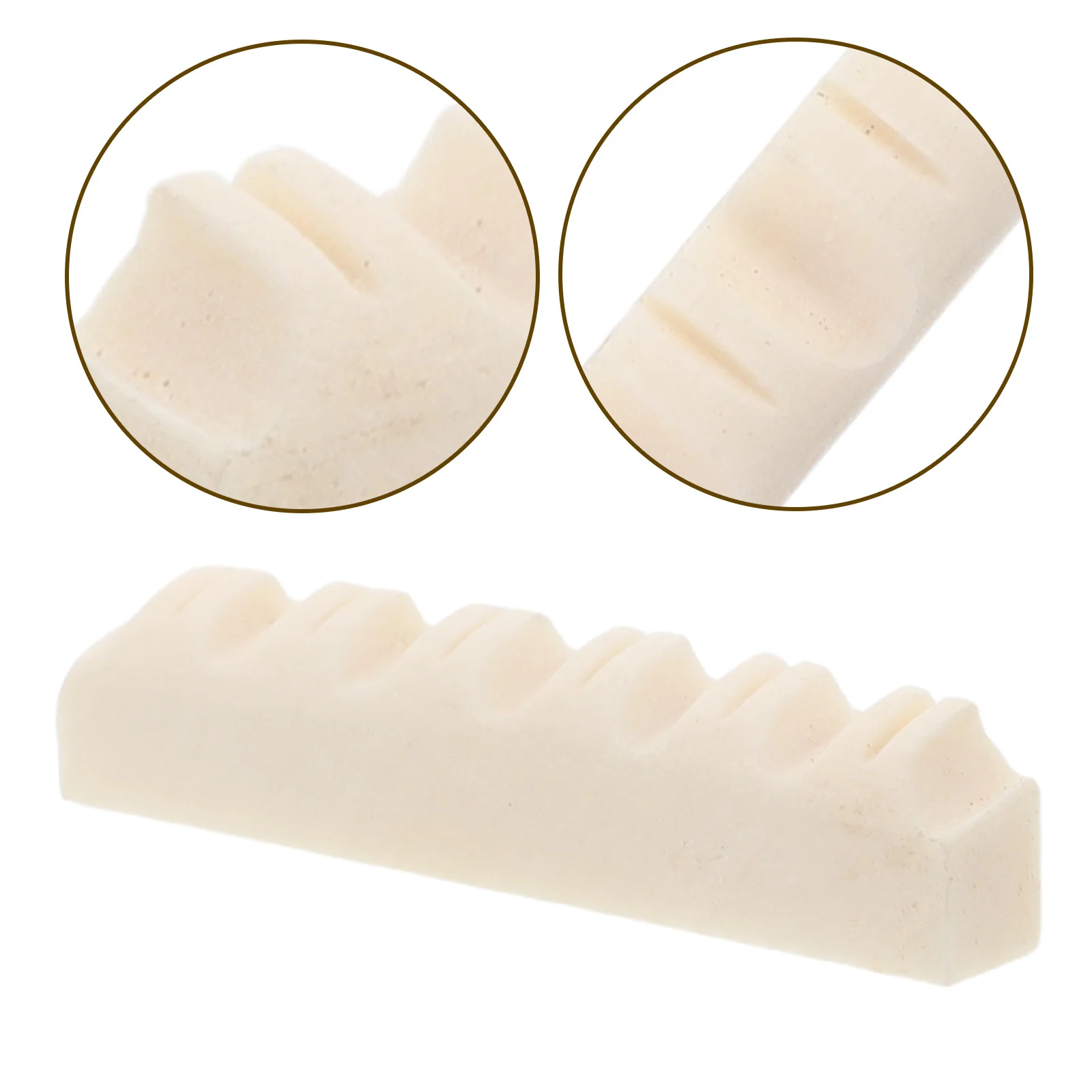 

2pcs Bull Bone Guitar Nut Bridge For Acoustic Folk Guitar Replacement Parts Enhanced Sound Clarity Stability Durable Musical