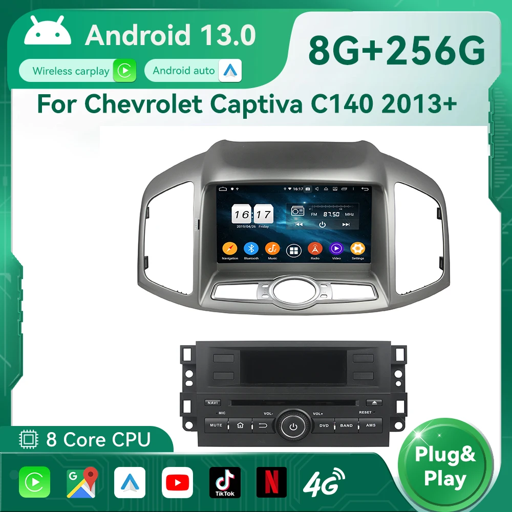 For Chevrolet Captiva C140 Android Car Radio 2013 + Stereo Autoradio Multimedia Player DVD Cassette Recorder Head unit GPS Navi