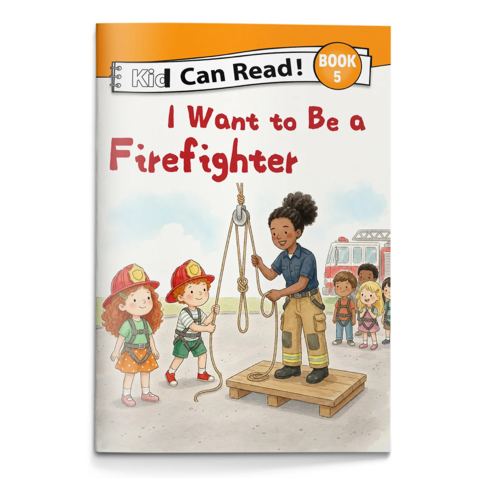I Want to Be a Firefighter, Beginning Reader Career Book with Fire Safety, Rescue, Helping Others and Early Reading Practice
