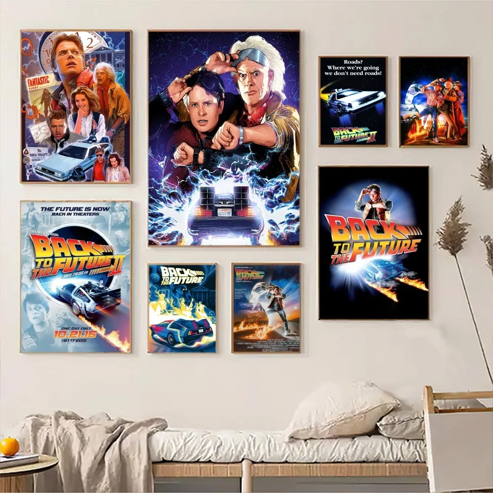 العودة إلى ملصق ورقة بيضاء لفيلم المستقبل ، ملصق عالي الجودة ، فن جداري ، رسم لغرفة الدراسة ، ديكور جداري ، 1 ، 2 ، 3 #5