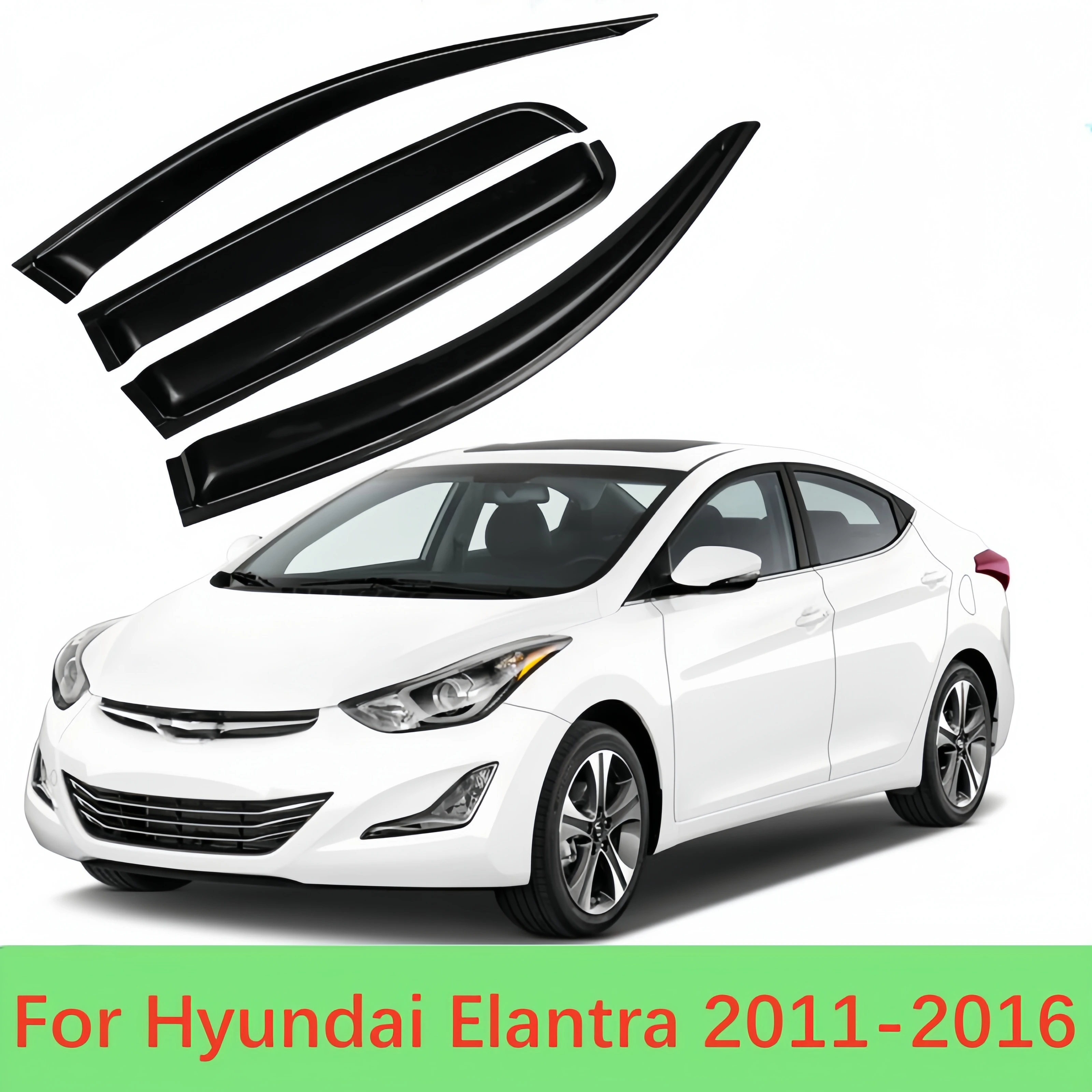 

Для Hyundai Elantra 2011-2016 оконный козырек, дефлектор от солнца и дождя, навесы, клейкая накладка, аксессуары для стайлинга автомобилей