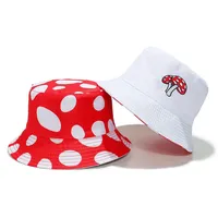 New Creative Children's Fun Red And White Mushroom Pattern Double-Sided Fishing Hat For Boys And Girls Amazon Best Seller Casual