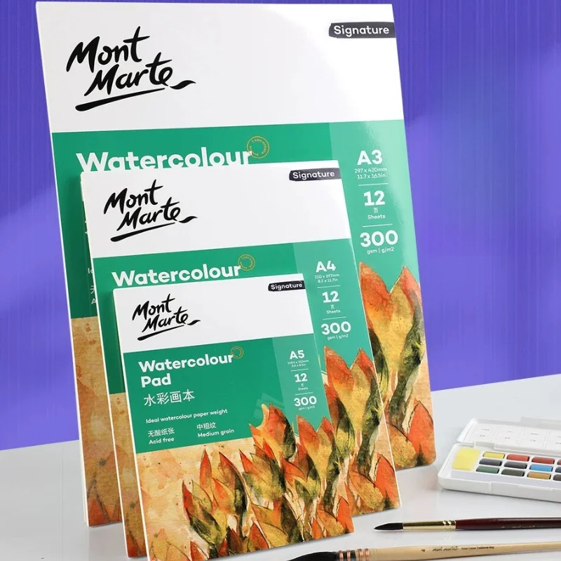 300gsm Glue Bound Watercolor Sketchbook A4 A5 Thick Paper for Ink Wash Water Soluble Pencil Artist Drawing Notebook