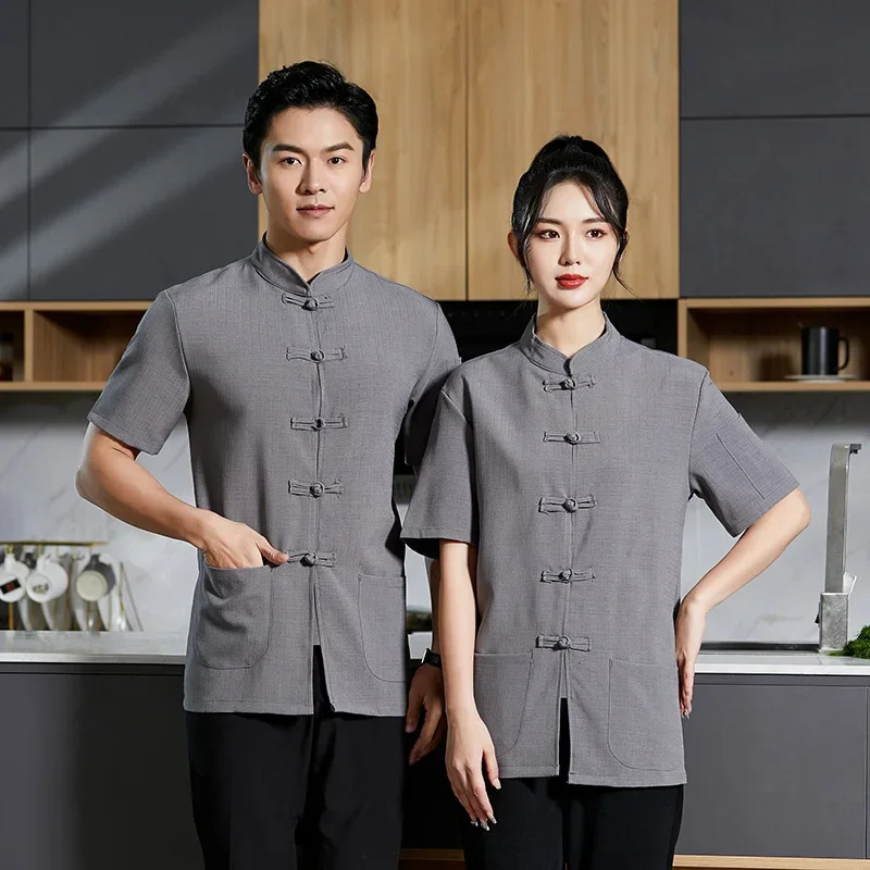 Chef Jacket Men Unisex Housewife Cook Wear Jacket Kitchen Cuisine Bakery Cafe Hotel Overalls Baker Waiter Wear Cooking Clothes