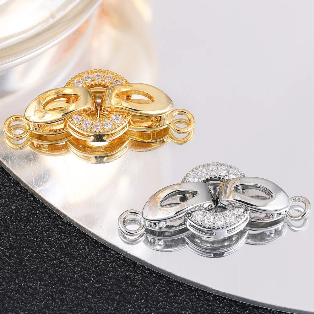 Juya handgemachte 18K Gold versilbert Verschluss Bail Connector Verschlüsse Zubehör für Handarbeiten Perlen Perlen Schmuckherstellung – Detail 12