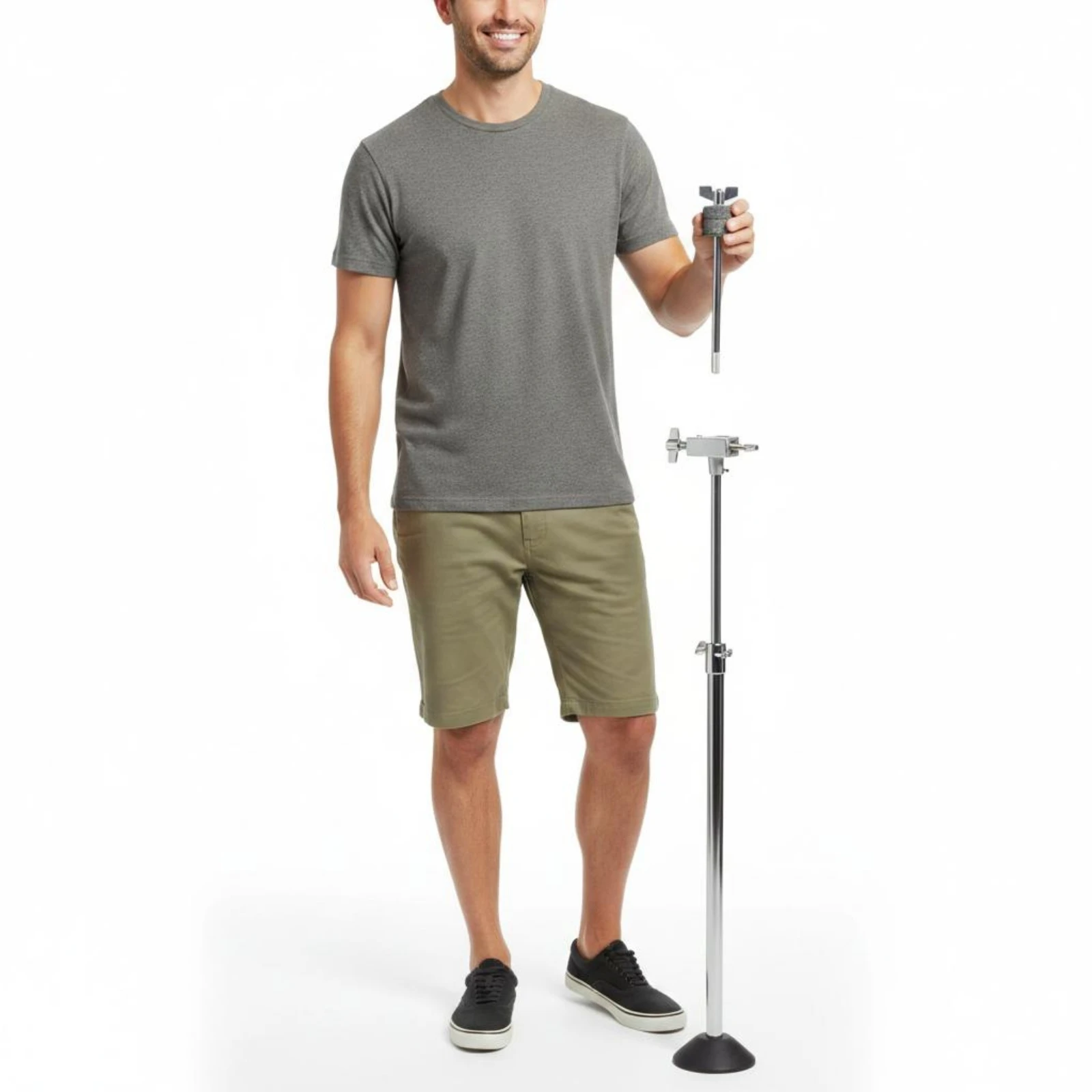 

Cymbal Stacker Long-Lasting Cymbal Extension Rod Hi-Hat Stacker Stable Drum Accessory Universal Clamp for Drummers