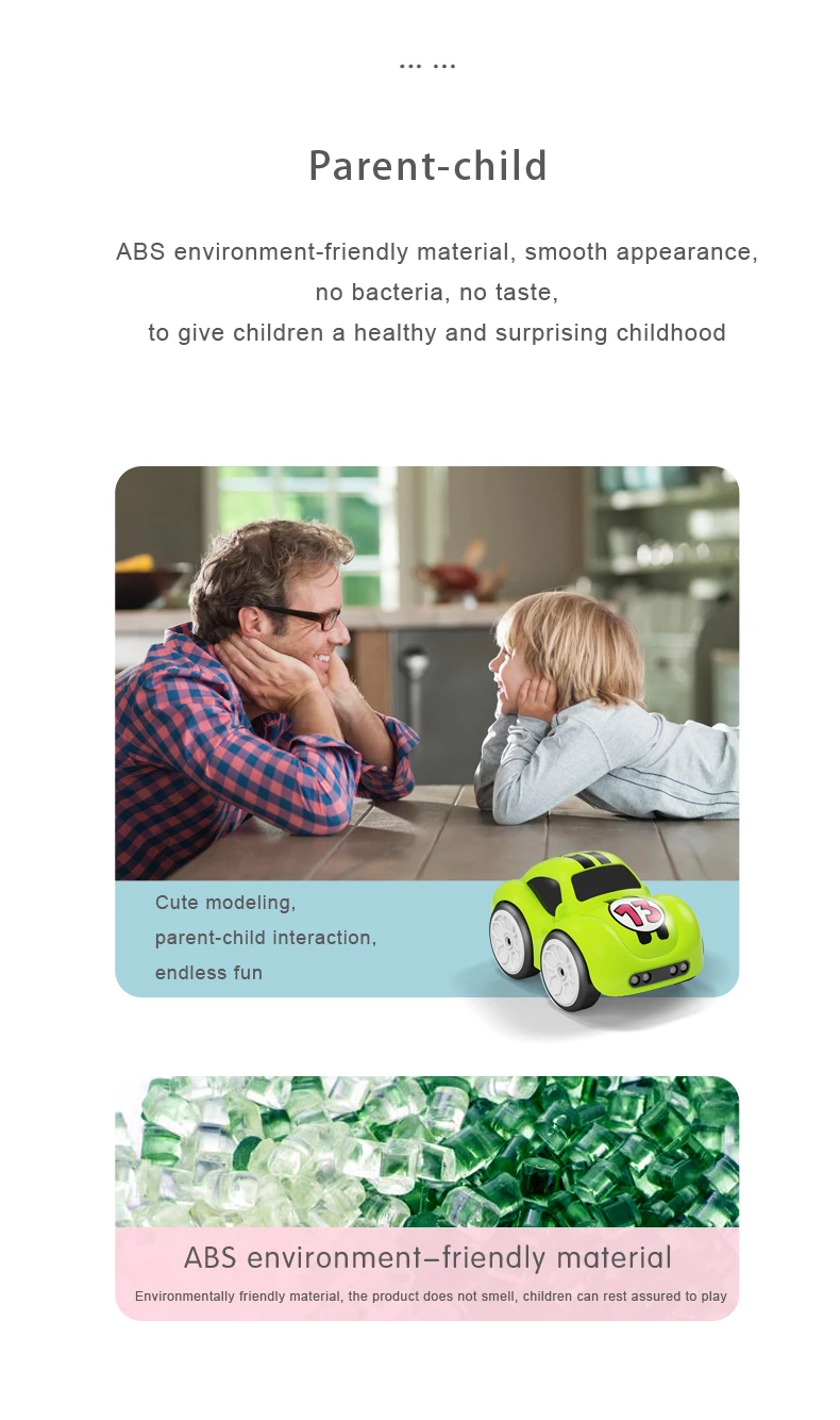 RC Intelligent Sensor Remote Control Cartoon Mini Car Remote Control Electric Car Smart Music Lighting Children Toys Gift