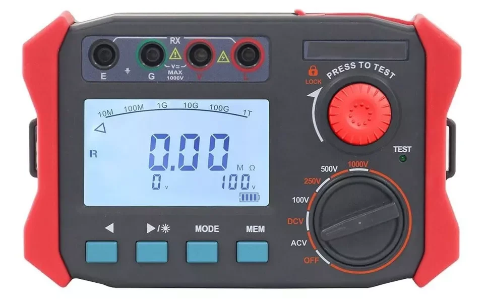 Insulation Resistance Meter Insulation Resistance Tester Rated Voltage 100-1000V  resolution 0.01MΩ Insulation resistance test