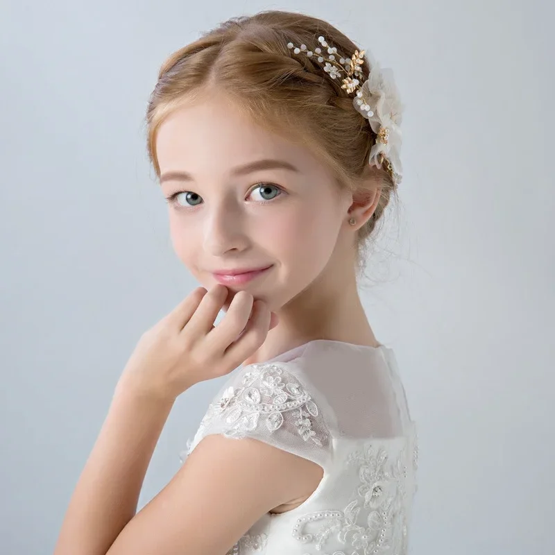 

Children's Headdress, Performance Accessories, Girls' Hair Accessories, Head Flower, Headdress Side Clip, Wreath, New