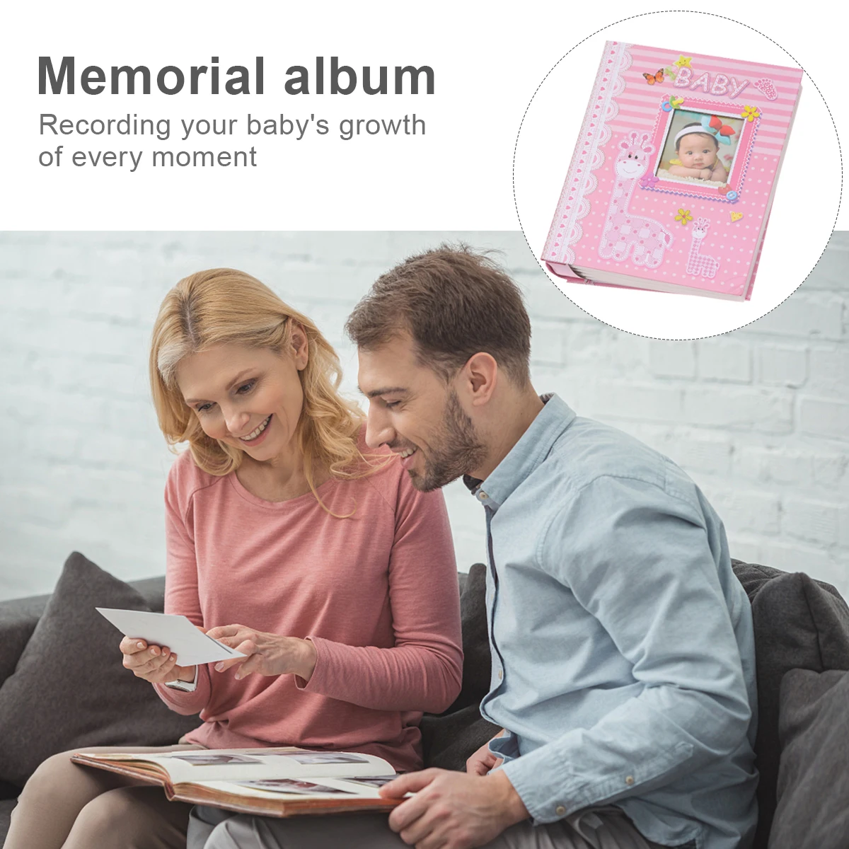 

Growth Memory Photo Album 6 Inch Picture Storage Book Diy Scrapbook For Transparent Pages Pink