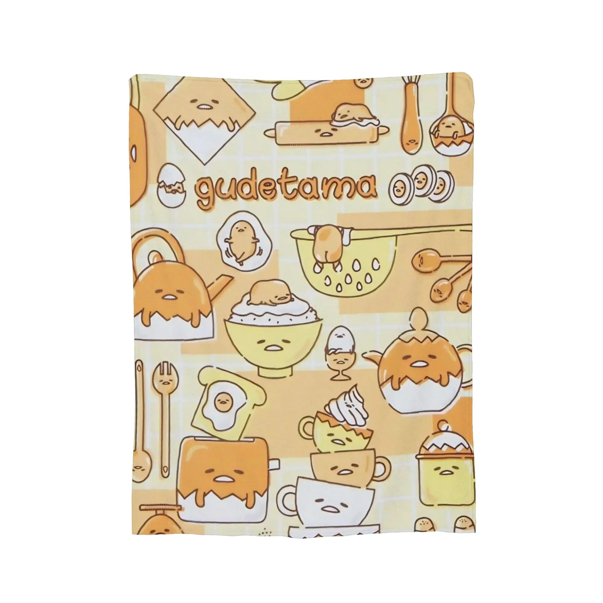 Gudetama لطيف البيض الكرتون الفانيلا البطانيات مضحك رمي البطانيات للمنزل 150*125 سنتيمتر المفرش #2