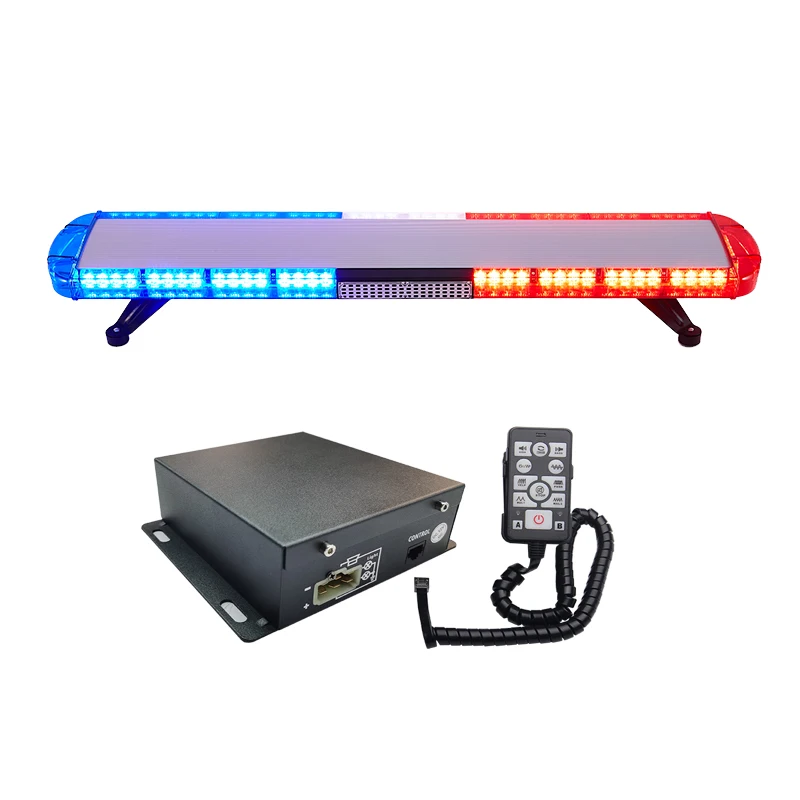 120Cm Updated Version Fire Ambulance Led Warning Light Red White Light bar Speaker Car Alarm