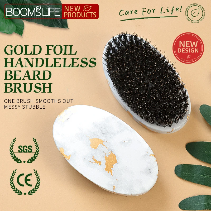 Custom 360 Wave Brush For Men Shaving Brush Boar Bristle Wood Beard Brush Cepillo Barba Curve Palm Wave Brush Wood Beard Comb - view 5