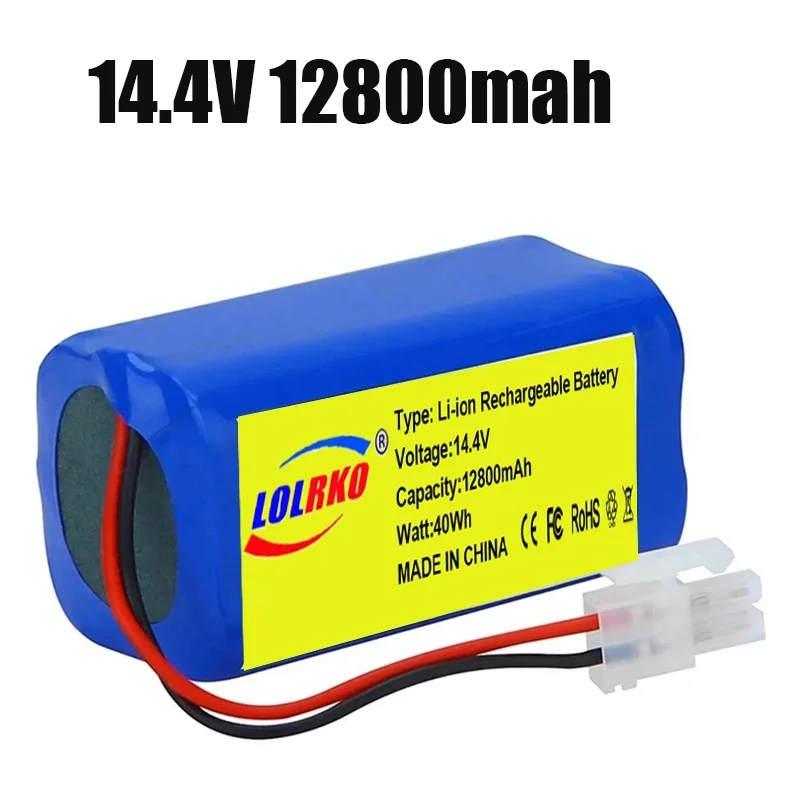 

NEW 14.8V 12800mAh 14.4V 3200mAh Lithium Battery For ILIFE A4 A4s V7 A6 V7s Plus Robot Vacuum Cleaner ILife 4S1P real Capacity