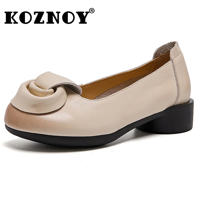 

Koznoy 3 см из коровьей натуральной кожи, женские туфли на плоской подошве, на танкетке, с круглым носком, дизайнерские лоферы, женские летние туфли, удобные резиновые оксфорды