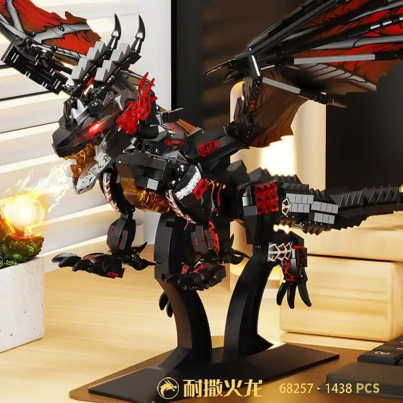 

Naisadragon 68257 Flying Dragon Monster Model Building Blocks Toy Gift for Kids Creative Educational Puzzles Set