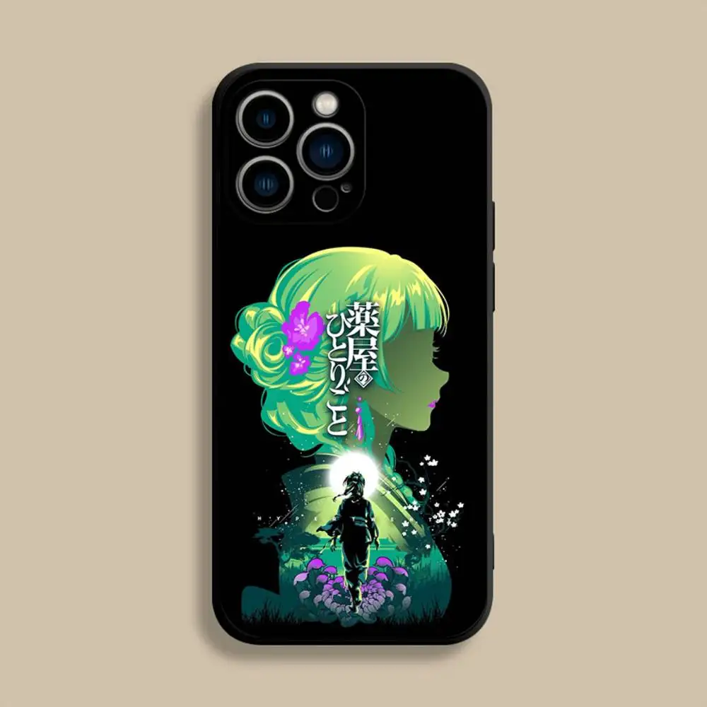 حافظة هاتف Maomao A-Apothecary D-Diaries لهاتف iPhone 17,16,15,14,13,12,Pro,Max,Plus,E,SE4,Air,غطاء ناعم أسود صغير