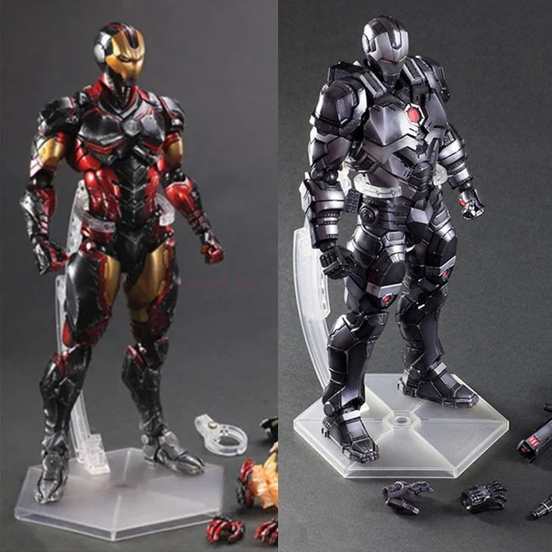 Play Arts Marvel Iron Man Super Hero Ironman Action Figure Hot Marvel Avengers Figurine Anime Collectible Model Toy Gift 25CM