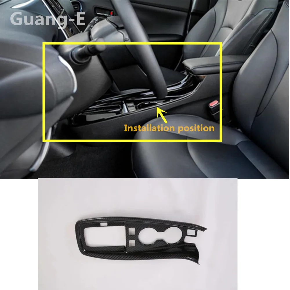 For Toyota Prius 2019 2020 2021 2022 2023 Car Cover Carbon Fiber Inner Shift Stall Paddle Cup Switch Knob Frame Lamp Trim Hoods