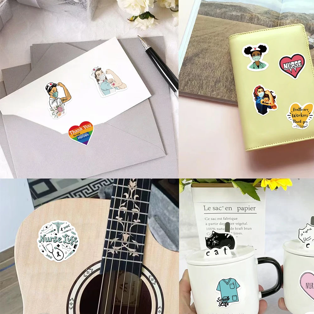 Pegatinas de dibujos animados de enfermera para niños, pegatinas de recompensa, pegatinas de animación para guardería, escuela, estudiantes, profesores, lindos juguetes clásicos, 500 piezas