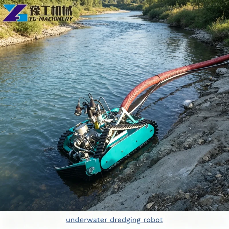 Professional Submersible Dredging Robot Crawler For Municipal Sewerage Pipe Desilting Remote Control Waterproof Silt Cleaner