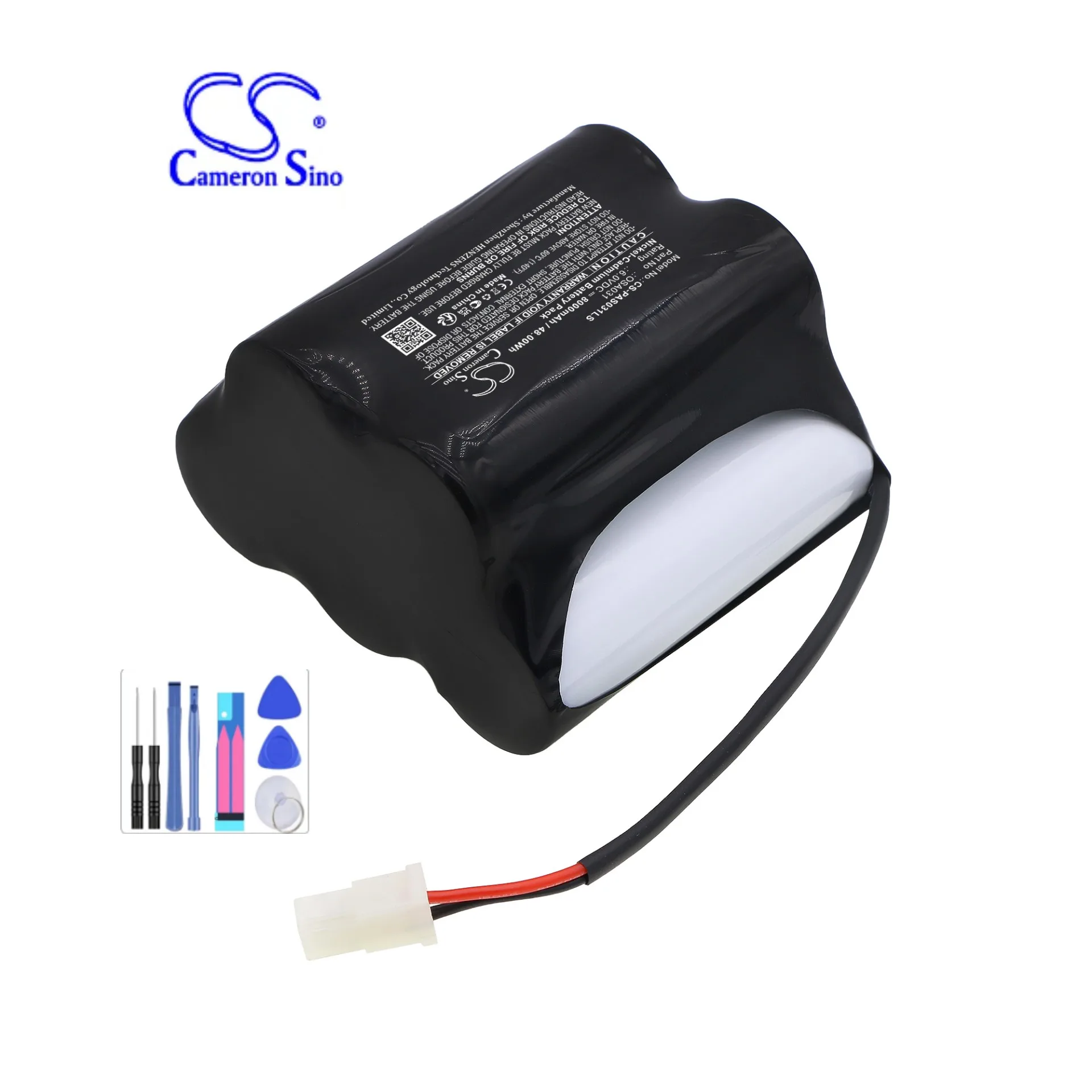 Emergency Lighting Battery For PowerSonic OSA031 A13463 PSD5 Capacity 8000mAh / 48.00Wh Color Black Volts 6.00V Ni-CD 1078g