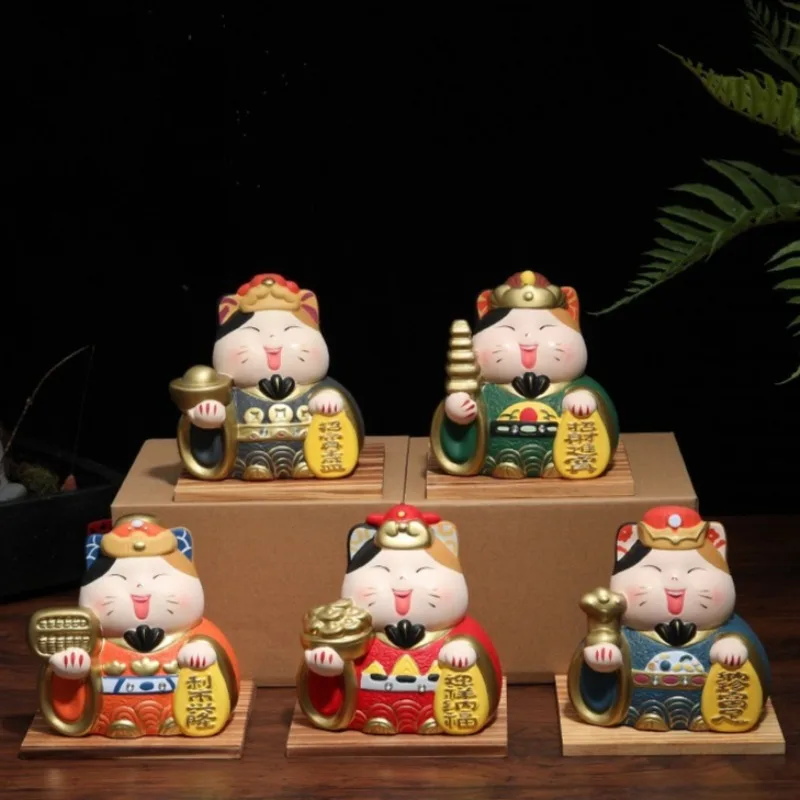

Japanese Lucky Cat Ornaments Creative Cartoon Cat Crafts Store Opening Checkout Counter Home Decoration Fortune Ornaments