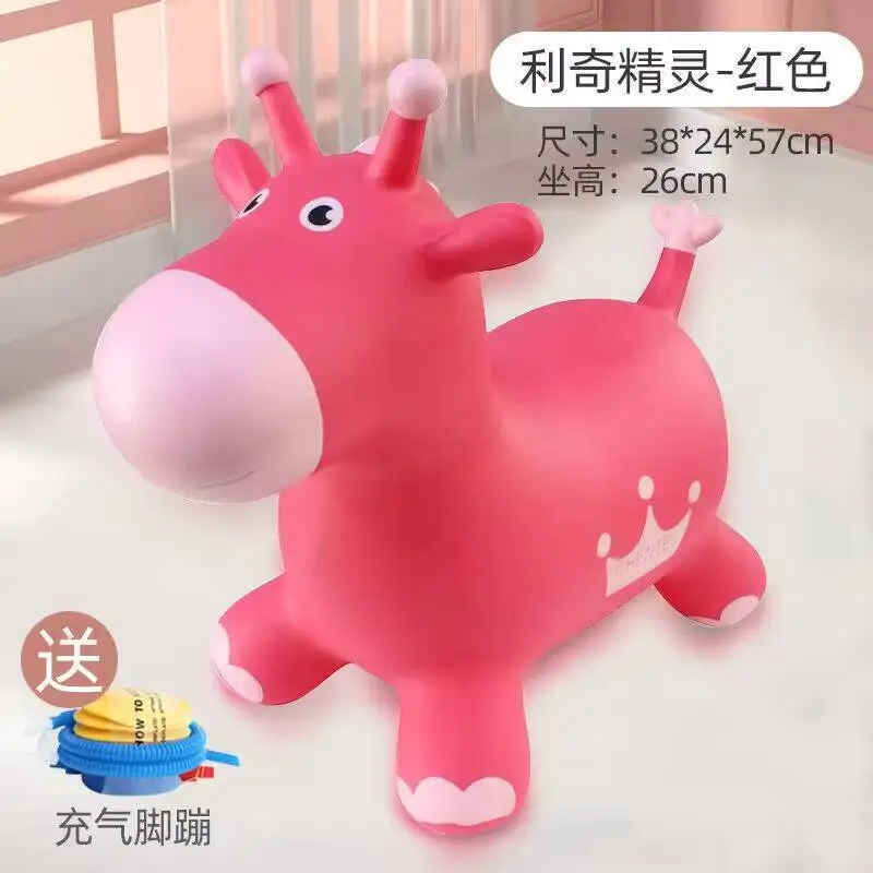 Salto da equitazione per bambini più giocattoli addensati Salto gonfiabile che rimbalza Giocattolo animale Cavallo di gomma