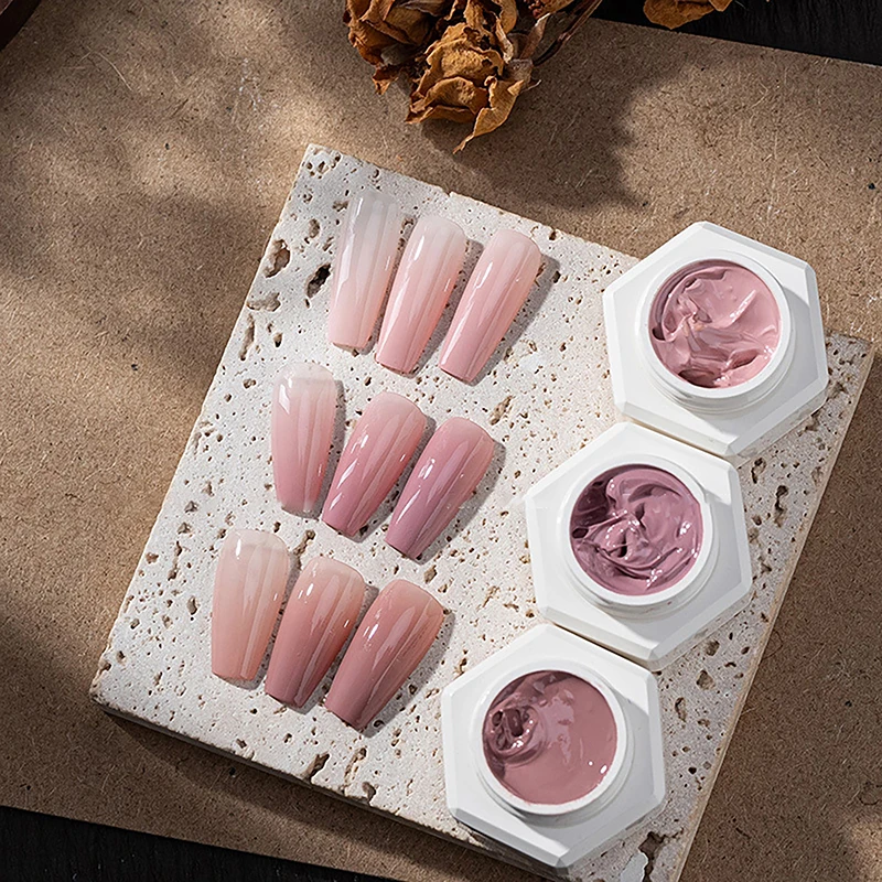 Tarro de Gel Hexagonal para uñas, cubierta abatible, soporte para esmalte de uñas, caja de embalaje, organizador de manicura, contenedor de cosméticos, 2/3/5g