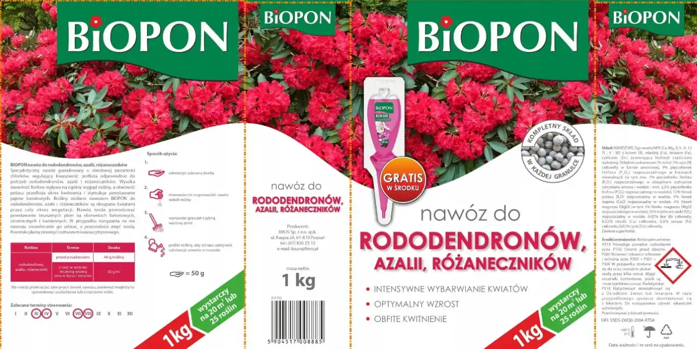 سماد للأزالية والرودندرون ، تحمض ، 1 *