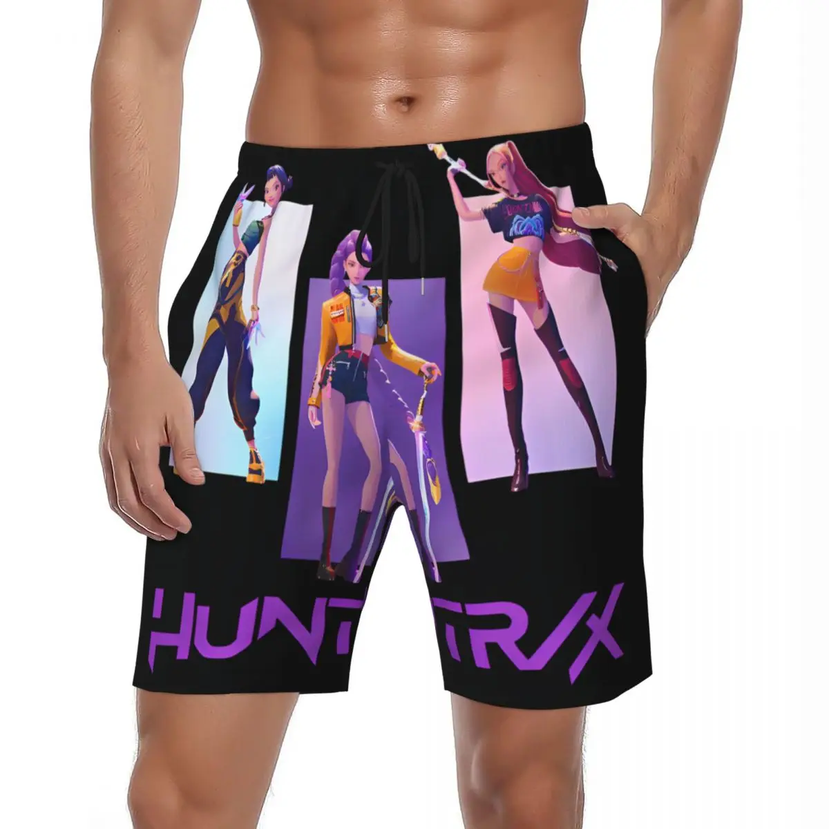 

Мужские шорты для доски Huntrix Demon Hunters Tour постер Гавайи плавки быстросохнущая спортивная одежда большие размеры шорты для доски