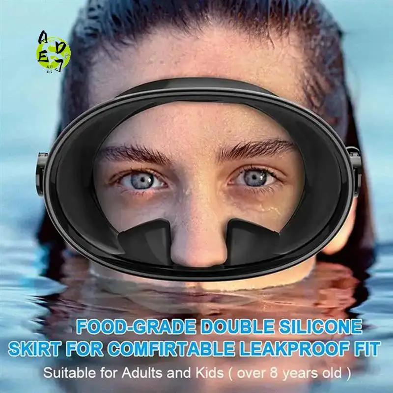 

AED7-HD Field Of Vision Diving Goggles Waterproof Anti-Fog Explosion-Proof Silicone Goggles Retro Free Diving Masks