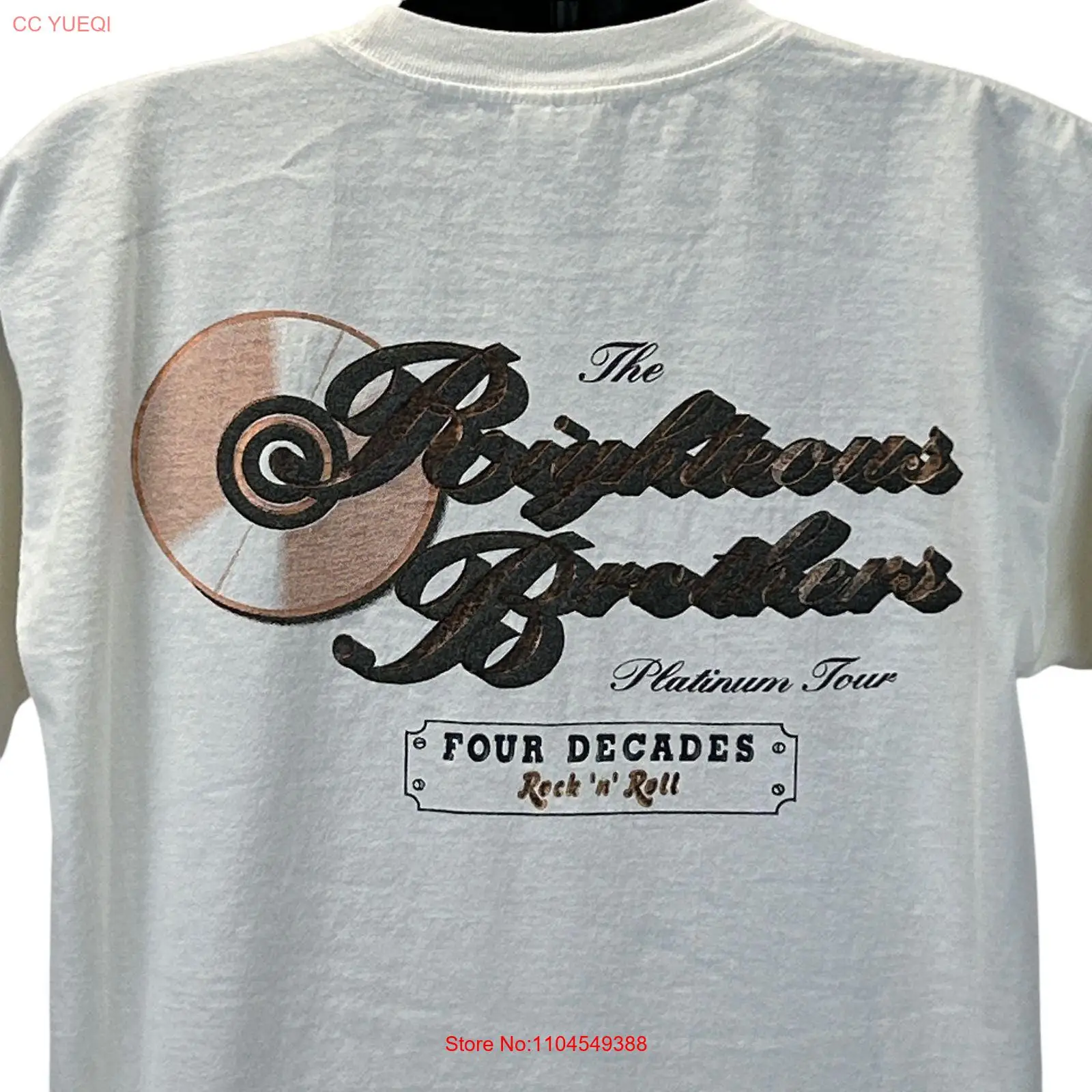 

Vintage Righteous Brothers Platinum Tour T Shirt Mens X Large Band USA White long or short sleeves