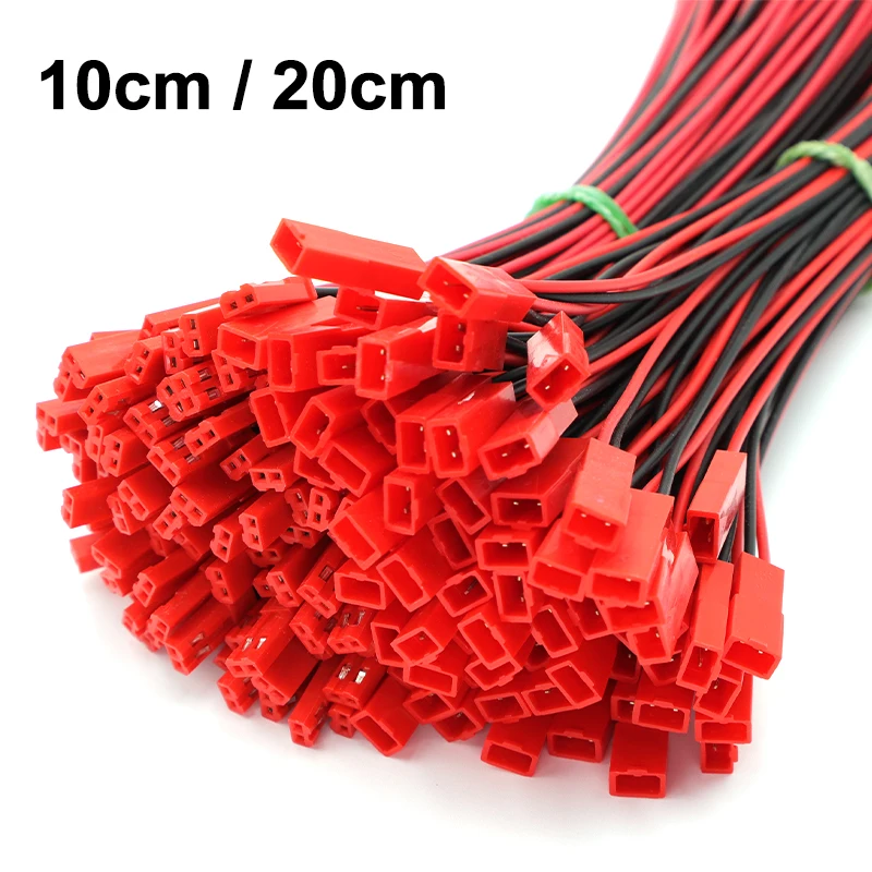 

10/20/50Pairs JST Plug Connector 2 Pin Male Female Plug Connector Cable Wire for LED Lamp Strip RC Toy Battery Adapter 10cm/20cm