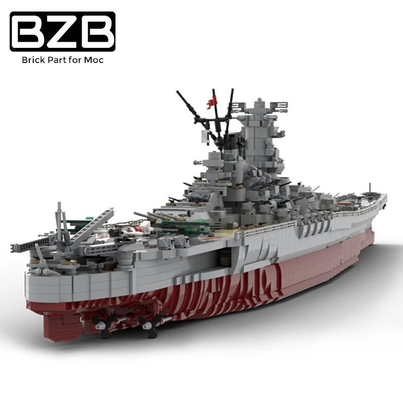 

BZB MOC Creative Warship Navy Aircraft IJN Japan Yamato 1:200 Ship Building Block Model Kids Boys DIY Educational Toys Best Gift