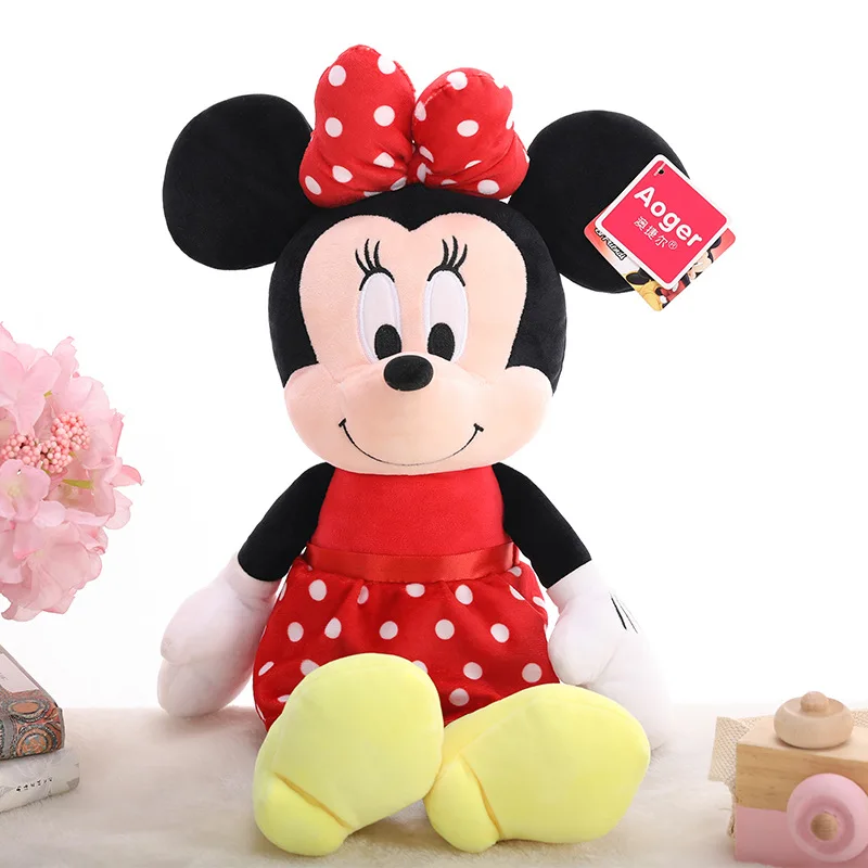 Disney Genuine Cute Cartoon Mickey and Minnie Doll Mickey Mouse Doll Pillow Sleeping Plush Toy Anime Peripheral Gift view 4