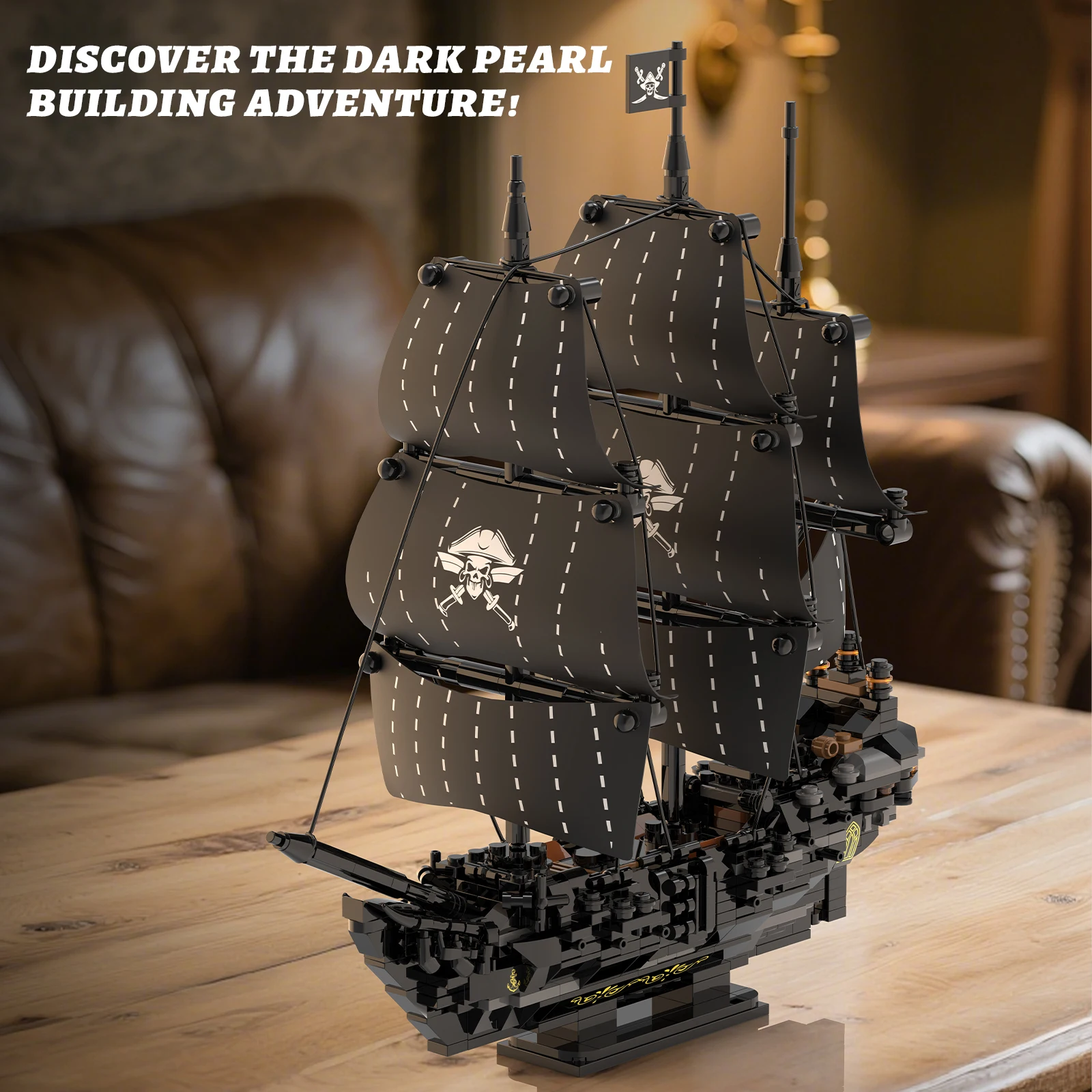 

774pcs Royal Pirate Series Assembly Blocks Black Pearl Model Ship Display Children's Educational Toy Holiday Gift