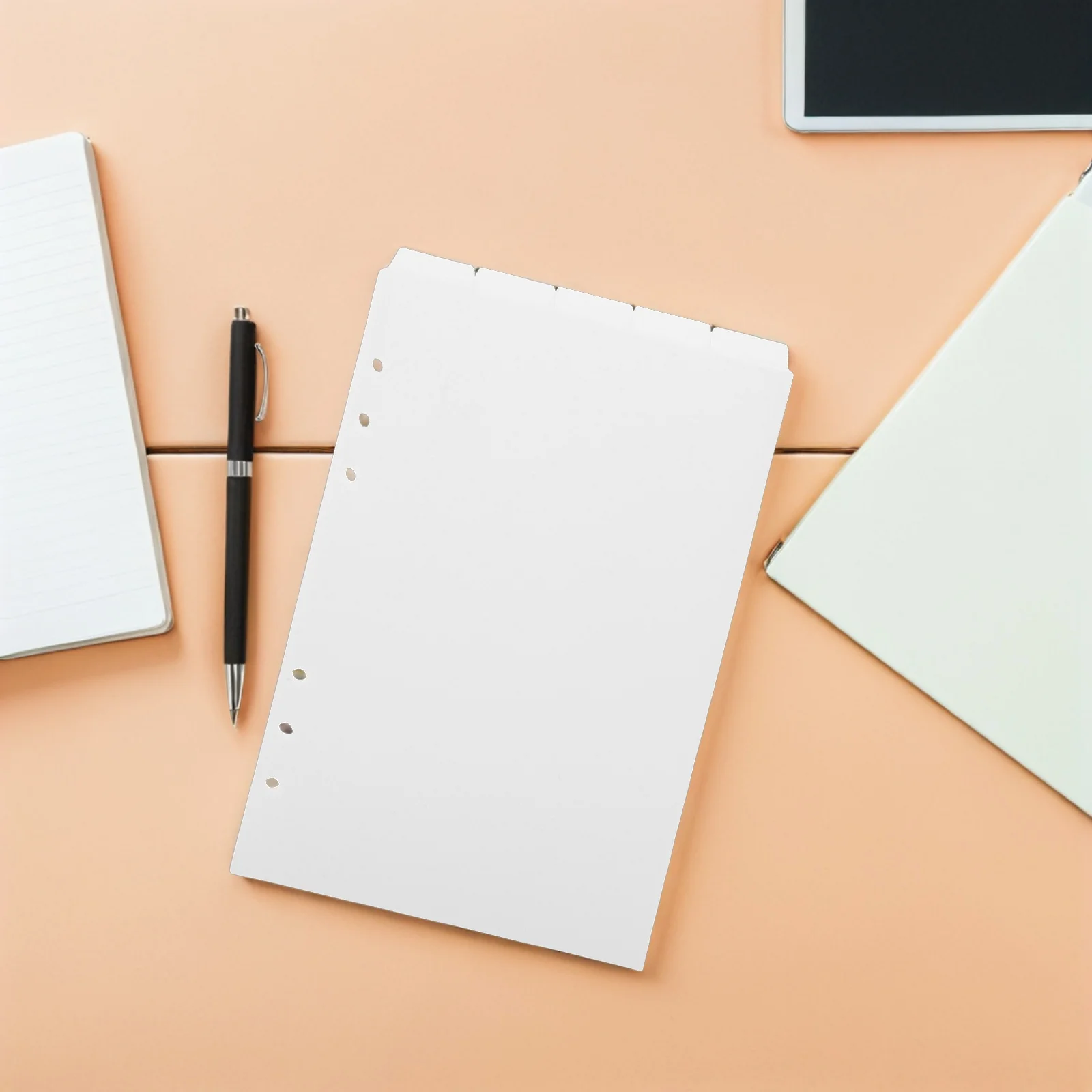 

25 шт. разделители для переплета формата А5 с вкладками: пластиковые индексные страницы для 6-кольцевых переплетов, съемная вставка-разделитель для ноутбука