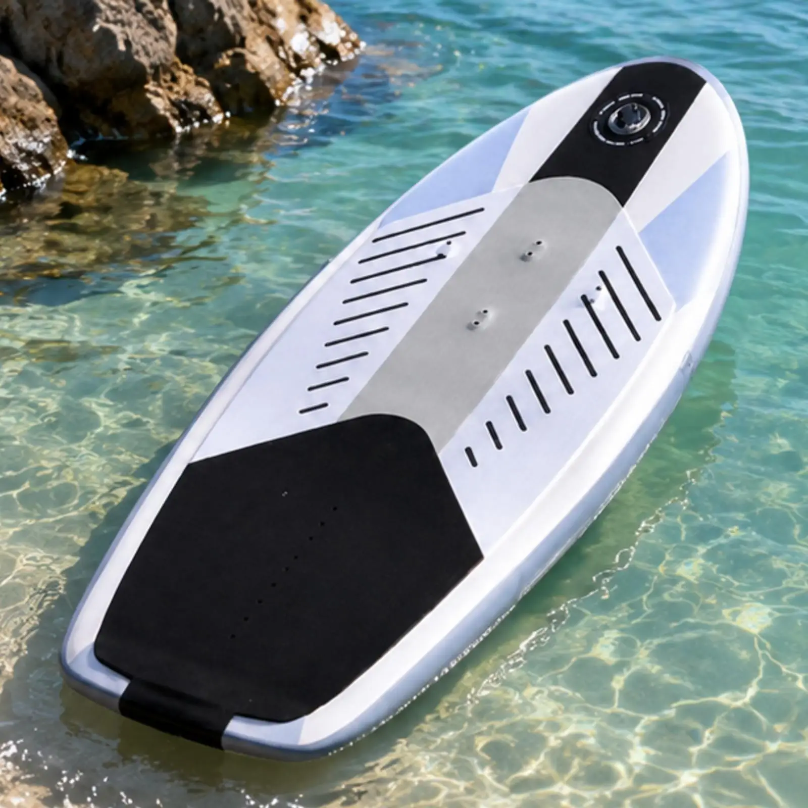 All Level Inflatable Surfboard with Foil Mounting Area Easy Inflate Deflate Drop Stitch Fabric for Foil Riders - view 5