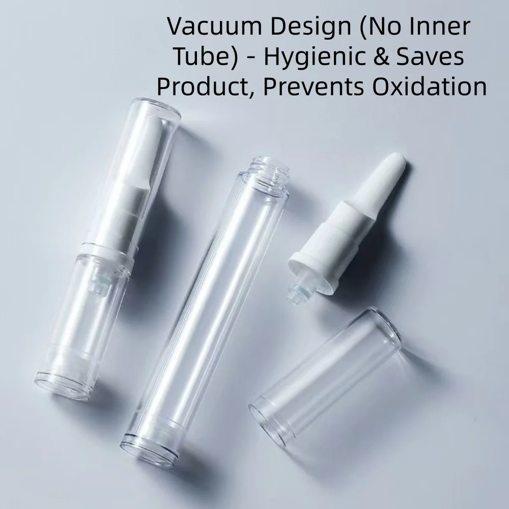 Foundation Refillable Vacuum Pen - Airless Pump Travel Bottles for Liquid Foundation, Lotion & Eye Cream, Portable Mini Sample S