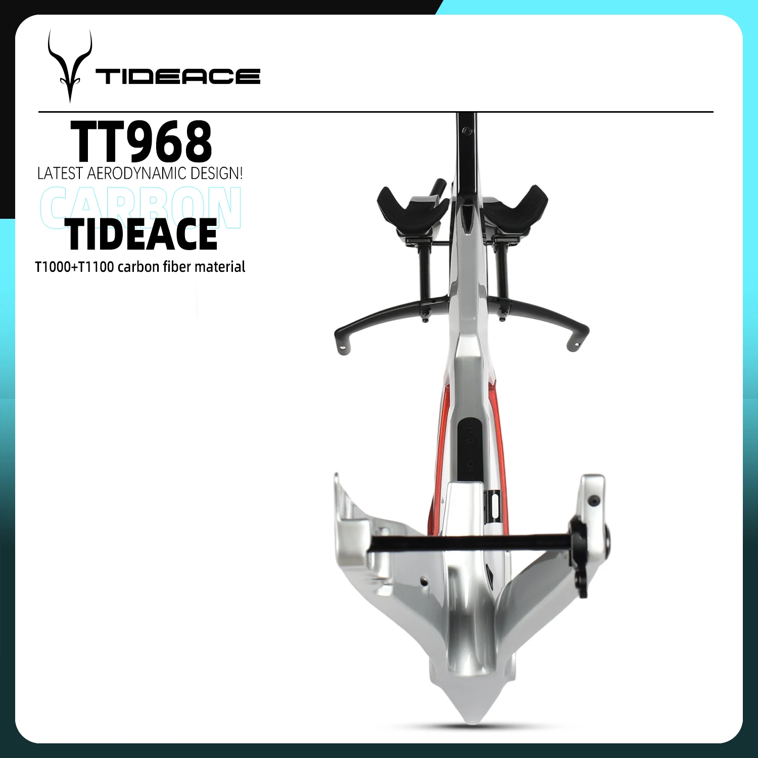 UDH شماعات T47 ألياف الكربون الترياتلون الإطار المدوس دراجة مكبح قرصي ايرو الكربون TT الإطار ثلاثي إطارات الدراجة TT المقود إطارات #3