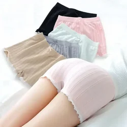 Pantalones cortos sin costuras de encaje Sexy para mujer, bragas de seguridad para vestido, falda, pantalones cortos transpirables, talla única