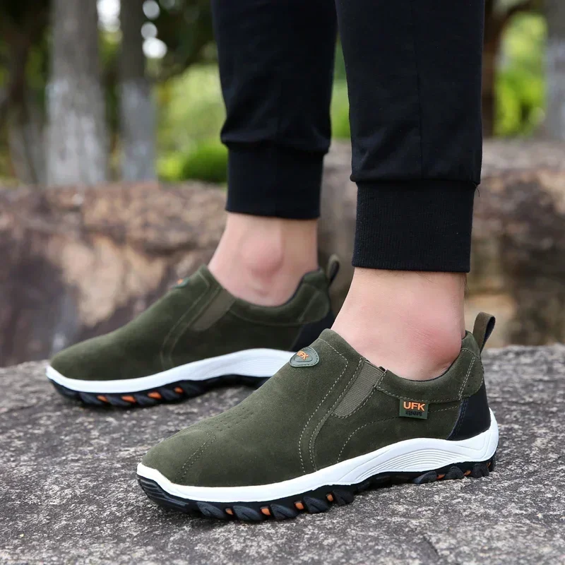 2023 novo ao ar livre caminhadas acampamento luz correndo jogging sapatos esportivos casuais masculinos antiderrapantes mocassins caminhadas sapatos