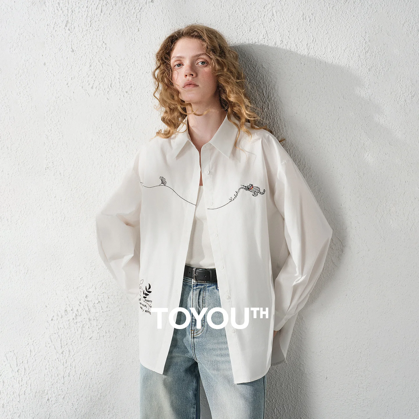 Blouse Off Shoulder - TOYOUTH kadın Saf Pamuklu Gömlek 2026
