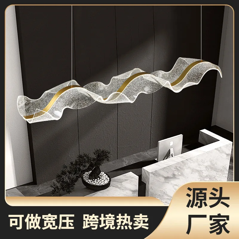 

Tea room hotel checkout page streamer acrylic art creative chandelier personalized restaurant new Chinese zen