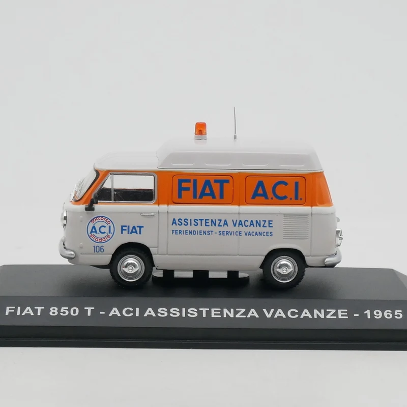 Ixo 1:43 FIAT 850 T ACI ASSISTENZA VACANZE 1965 รถ Diecas รุ่นโลหะของเล่นรถ